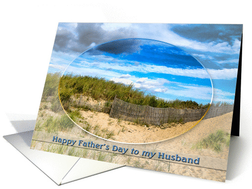 FATHER'S DAY - Husband- Scenic Beach with Oval Inset - card (1288760)
