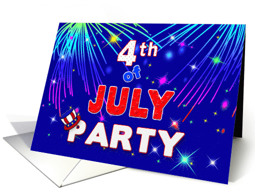 4th of July Party Invitation, Explosive Fire Works card (1289322)