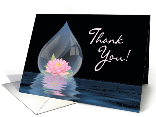 THANK YOU, LOTUS FLOWER IN DROPLET card (1290658)