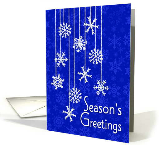 Business Christmas Card - Snowflakes - White/Blue card (1293088)