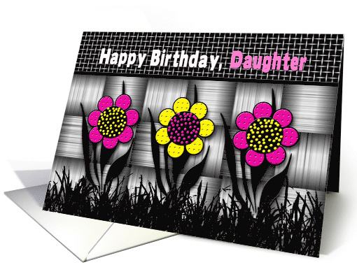 Birthday, Daughter, Black/White, Abstract with Vivid... (1293912)