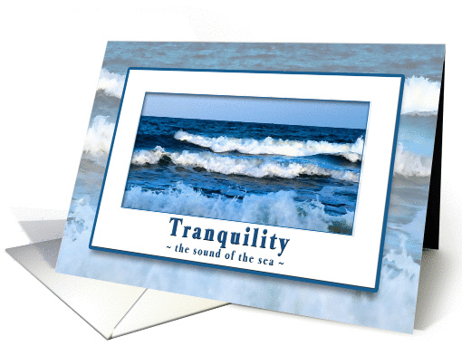 TRANQUILITY - MULTI-PURPOSE - OCEAN/WAVES - Blank Note card (1312316)