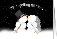 Wedding Invitation - Winter - Snowmen - Fun card