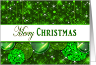 Christmas Green Decoration Greeting - card