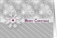 Christmas - Elegant Gray with Snowflakes card
