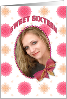 Sweet Sixteen Birthday Party Invitation - Retro - Photo Insert card