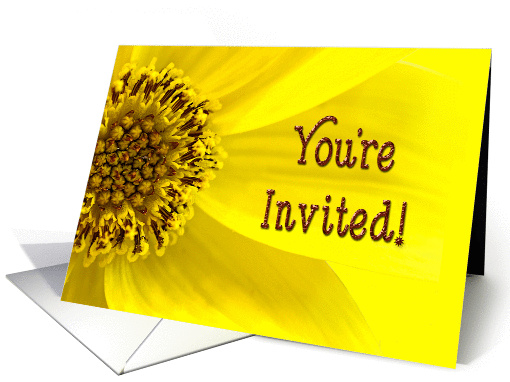 Sunflower - You're Invited - Macro-Yellow card (1324762)