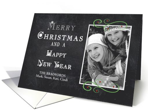 Christmas - Photo Insert - Chalkboard - Name Insert card (1325394)