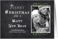 Christmas - Photo Insert - Chalkboard - Name Insert card
