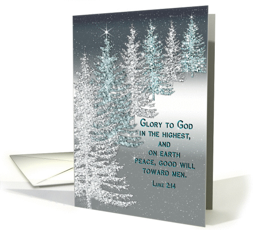 Christmas - Religious - Scripture Verse - Trees card (1327588)