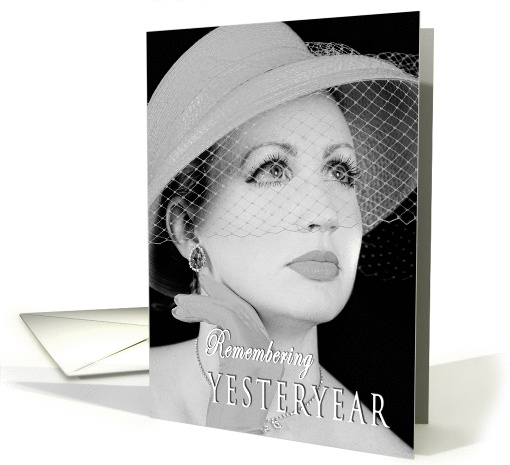 VINTAGE - Remembering Yesteryear - Retro Lady card (1332922)
