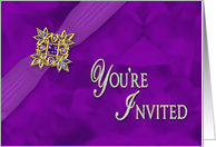 You’re Invited - Fancy Purple Faux Gems card