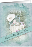 Renewing Wedding Vows Invitation - Afternoon Tea Hydrangea card