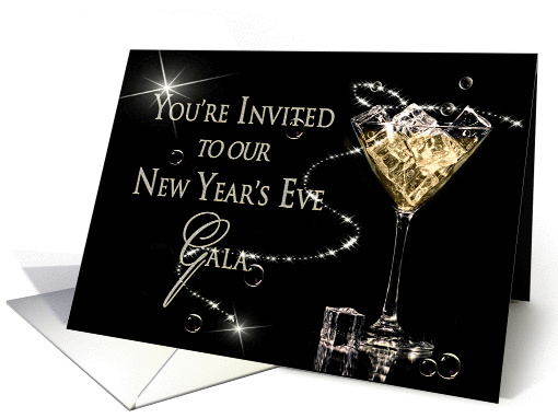 NEW YEAR'S EVE PARTY INVITATION - Classy in Black card (1343270)