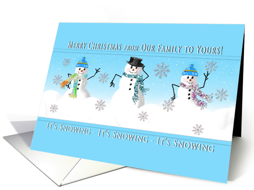 Christmas - Snowmen - Our Family to Yours card (1343298)