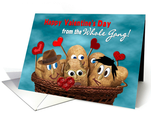 Valentine's Day - From the Gang - Potato Family/Hearts card (1354536)