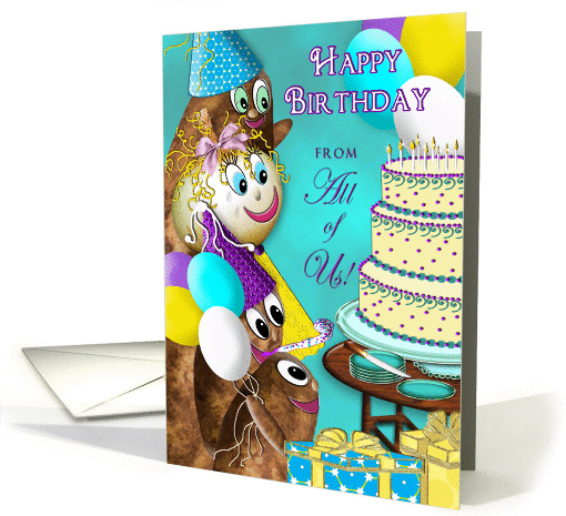 BIRTHDAY - From All of Us - Potato Family Collection card (1356716)