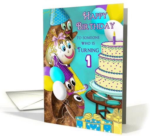 BIRTHDAY (1st) - Potato Family Collection card (1357336)