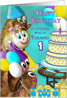 BIRTHDAY (1st) - Potato Family Collection card