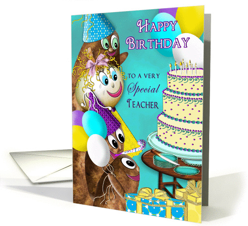 BIRTHDAY Teacher - Potato Family Collection card (1357354)