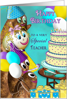 BIRTHDAY Teacher - Potato Family Collection card