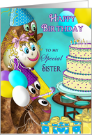 BIRTHDAY - Sister - Potato Family Collection card