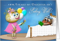 GET WELL DAUGHTER - Potato Family Collection - FUNNY card