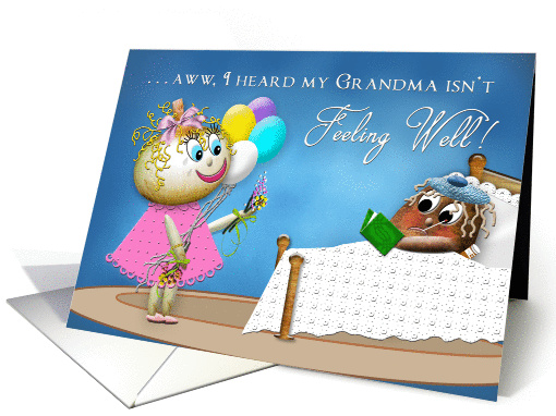 GET WELL Grandma - Potato Family Collection - FUNNY card (1357716)