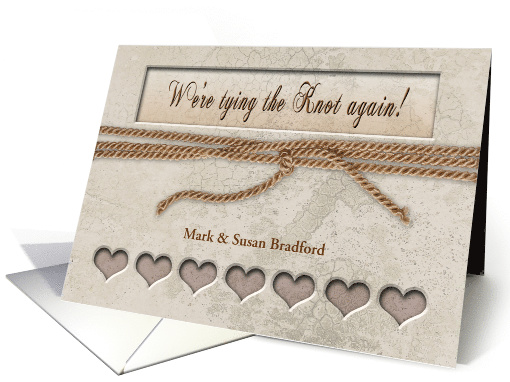 RENEWING WEDDING VOWS,Tying the Knot Again, Customize card (1358496)
