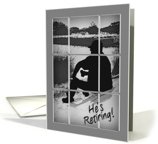 RETIREMENT, Invitation, View of Male Silhouette through... (1366578)