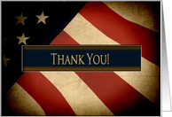 PATRIOTIC - Thank You - Worn Flag card