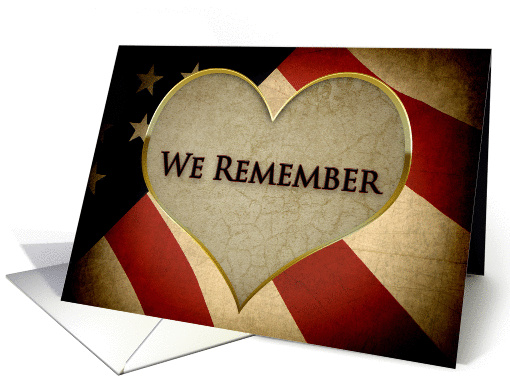 Patriotic - USA Flag - Heart in Flag card (1383544)