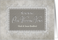 Renewing Wedding Vows - Vintage - Lace - Name Insert card