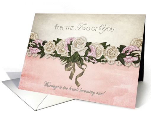 Wedding - Two of You - Retro Roses - Pink card (1389394)