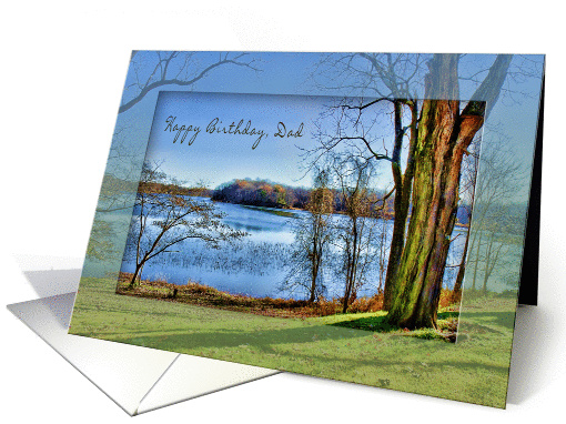 Birthday - Lake Fall Scene - DAD card (1390460)