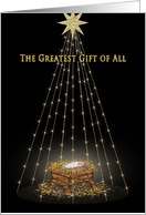Christmas - Religious - Baby Jesus/Manger - Greatest Gift card