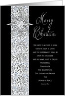 Christmas - Religious - Black - Silver- Star card