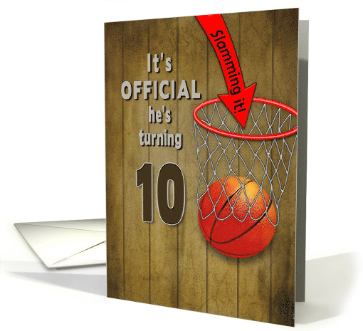 10th Birthday Party Invitation, Basketball Net and... (1403150)