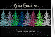 Christmas - Friends - Colorful Christmas Trees card