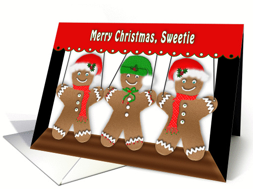 Christmas Gingerbread Men Puppets card (1404954)