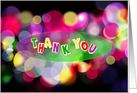 Thank You - Fun - Blank Card -Colorful Vivid Colors and Design card