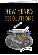 New Year’s - Resolutions in a Jar card