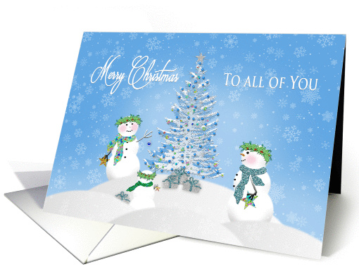 Christmas - To All of You - Snowman Family card (1414400)