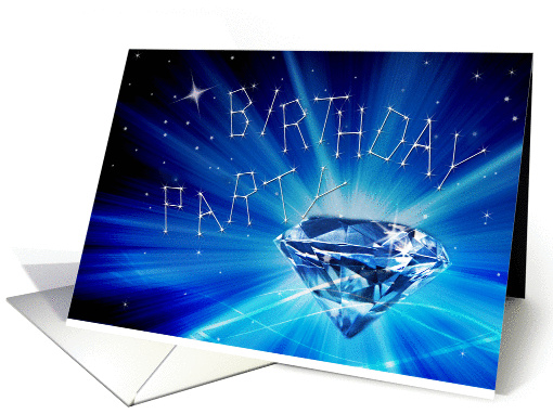 Party Invitation - Constellations - Universe - Diamond in the Sky card