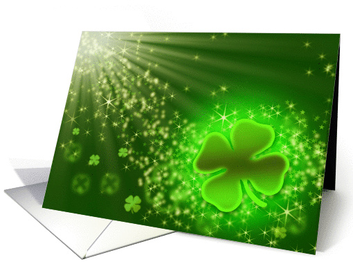 St. Patrick's Day - Explosion of Shamrocks - Blank card (1420834)