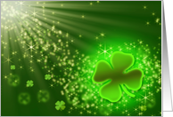 St. Patrick’s Day - Explosion of Shamrocks - Blank Card