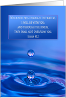 Christian Encouragement - Isaiah 43:2 - God is with You card