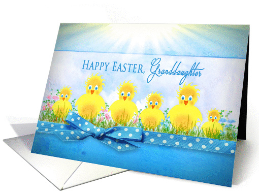 Easter - Yellow Happy Chicks - Granddaughter card (1425796)