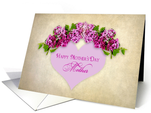 Mother's Day - Mom - Lavender Heart and Lilacs card (1431492)