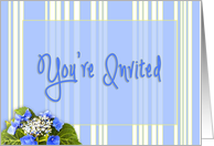 Invitation - You’re Invited - Blue Hydrangea card